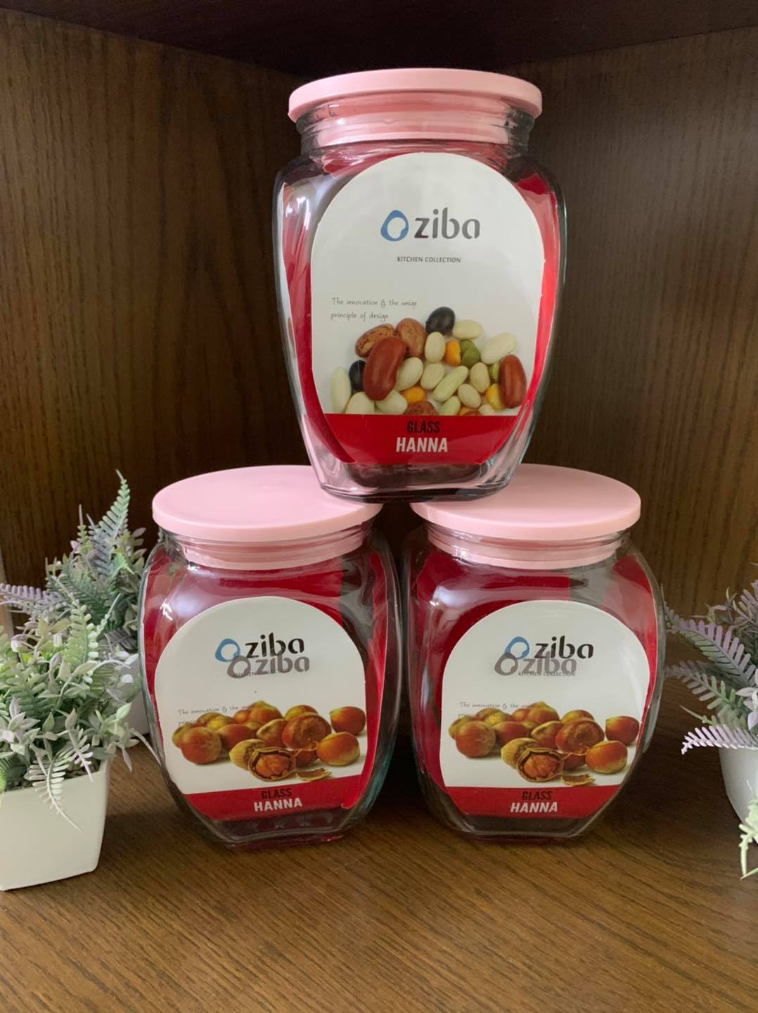 Ziba Jar Medium | Capacity of 800 ml | Premium Glass Storage Jar With Metal Patterned Lid | | Perfect for Spices, Beans, Candy &amp; More