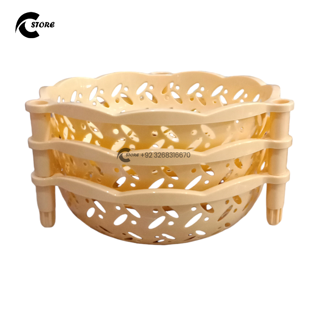 3 Layer Vegetable Rack | Multi Purpose Fruit & Kitchen Storage Basket Stand | Durable & Space Saving Organizer
