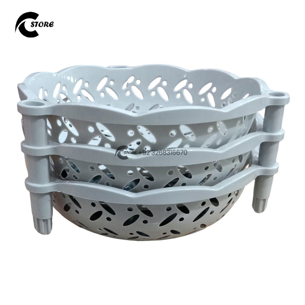 3 Layer Vegetable Rack | Multi Purpose Fruit & Kitchen Storage Basket Stand | Durable & Space Saving Organizer