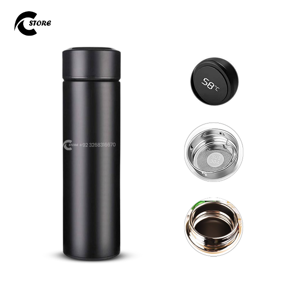 Temperature Bottle 500 ml | Leak-Proof Vacuum Insulated Stainless Steel Water Bottle | BPA-Free, Double Wall, Hot & Cold Flask