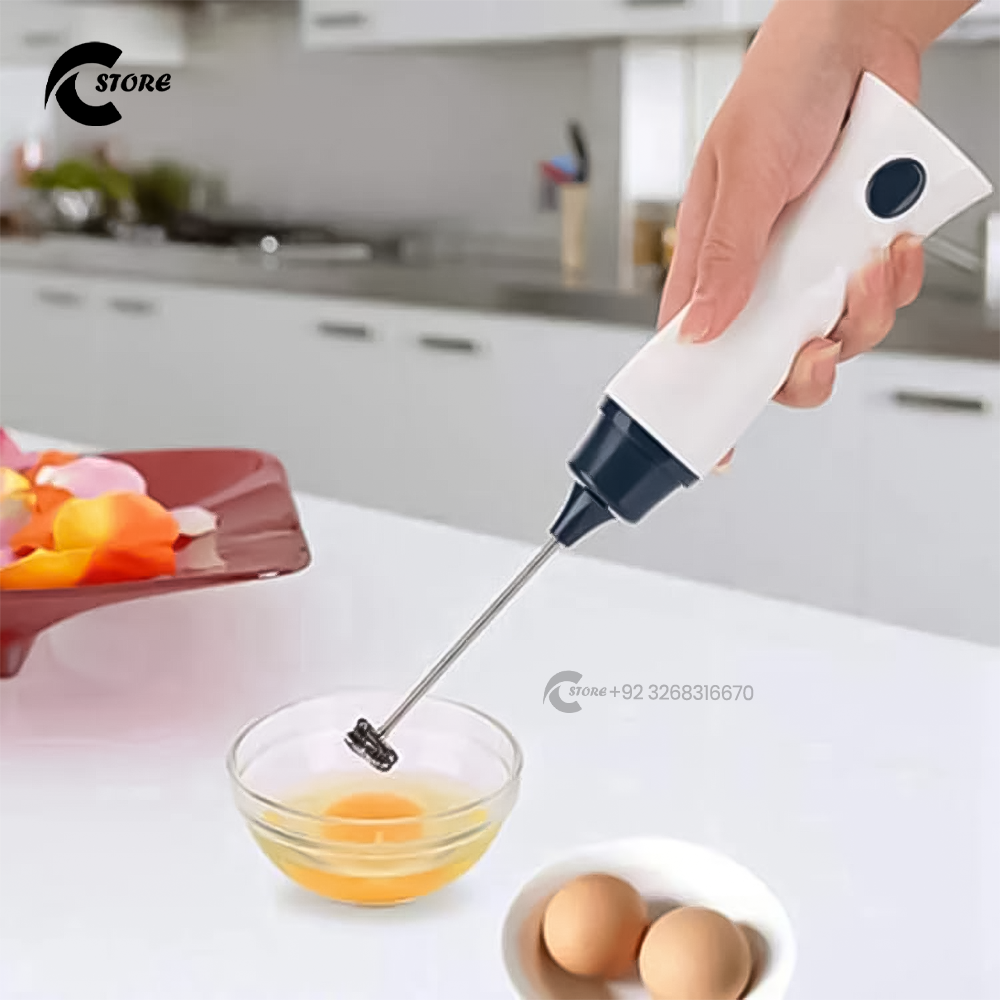 Rechargeable Handheld Electric Coffee Beater | Portable Milk Frother, Egg Beater & Drink Mixer With Ergonomic Handle | Silent Operation & USB Charging