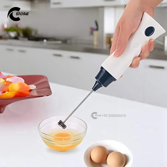 Rechargeable Handheld Electric Coffee Beater | Portable Milk Frother, Egg Beater & Drink Mixer With Ergonomic Handle | Silent Operation & USB Charging