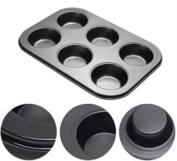 6-Cup Non-Stick Muffin &amp; Cupcake Baking Tray | High-Quality Bakeware | Baking Mold &amp; Pan
