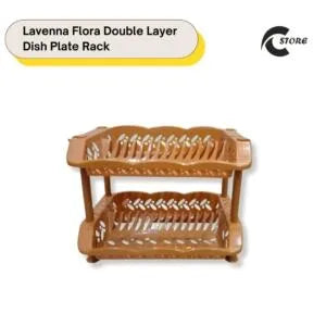Lavenna Flora Double Layer Dish Plate Rack | Premium Quality Kitchen Storage Rack | Durable Sink Dish Rack