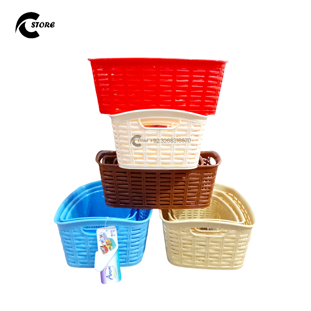 3-Piece Set of Elegant Baskets | Food-Safe PP Colander Bowl Set for Fruit Washing, Straining & Storage | Multi-Size Drain Baskets