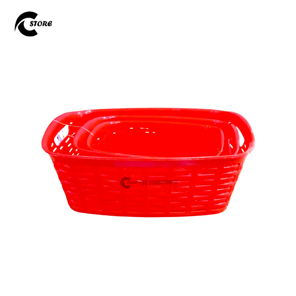 3-Piece Set of Elegant Baskets | Food-Safe PP Colander Bowl Set for Fruit Washing, Straining & Storage | Multi-Size Drain Baskets