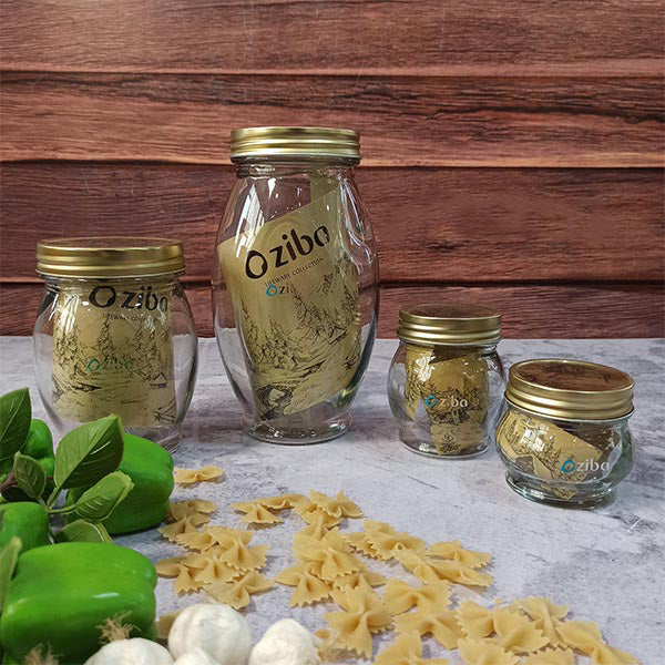 Ziba Jar Small Size | 250 ml | Premium Glass Storage Jar with Metal Lid | Ideal for Spices, Candies &amp; Kitchen Organization