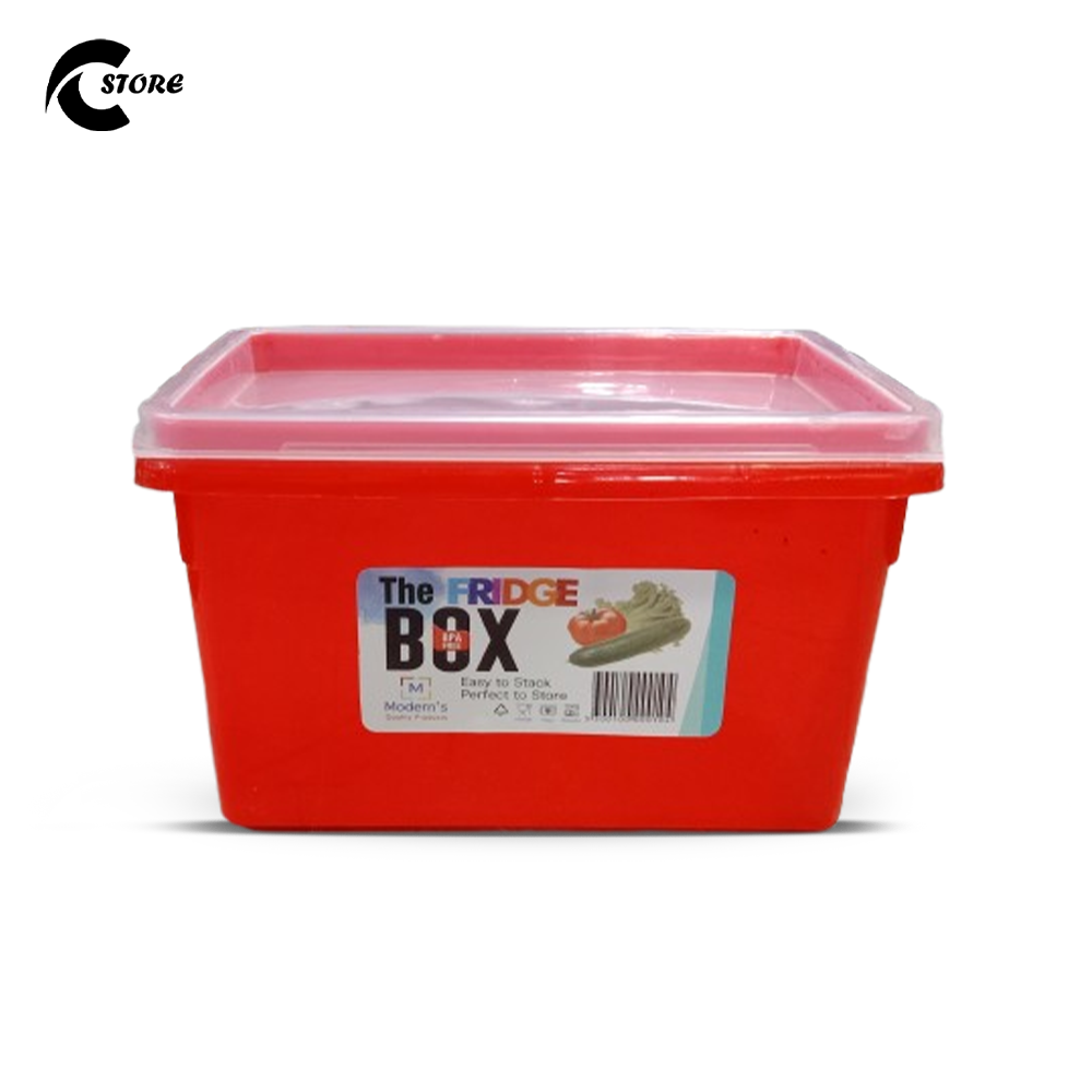 Orient The Fridge Box |  Multi-Purpose BPA-Free Plastic Storage Box with Secure Lid | Stackable & Space-Saving Organizer for Fridge, Office, School & Home Use