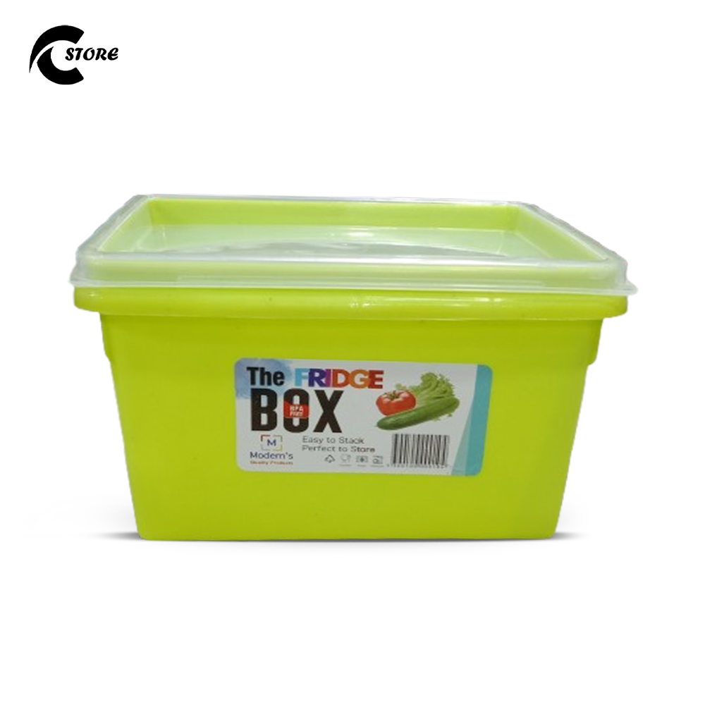 Orient The Fridge Box |  Multi-Purpose BPA-Free Plastic Storage Box with Secure Lid | Stackable & Space-Saving Organizer for Fridge, Office, School & Home Use