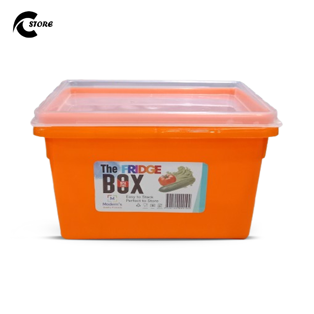 Orient The Fridge Box |  Multi-Purpose BPA-Free Plastic Storage Box with Secure Lid | Stackable & Space-Saving Organizer for Fridge, Office, School & Home Use