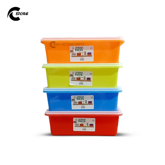 Orient Storage Box Large | Stackable BPA-Free Plastic Storage Organizer With Lockable Lid | Multi-Purpose for Home, Office, Fridge & More