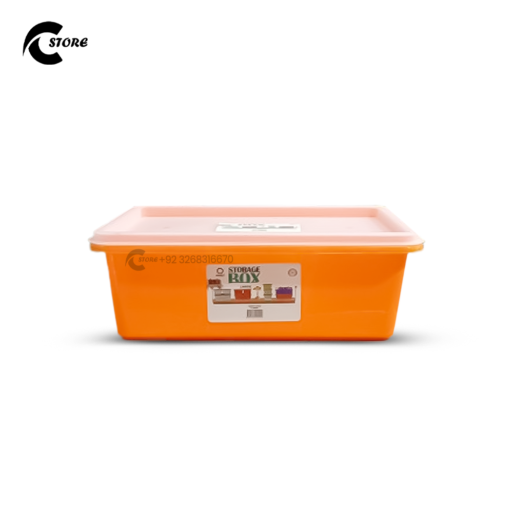 Orient Storage Box Large | Stackable BPA-Free Plastic Storage Organizer With Lockable Lid | Multi-Purpose for Home, Office, Fridge & More