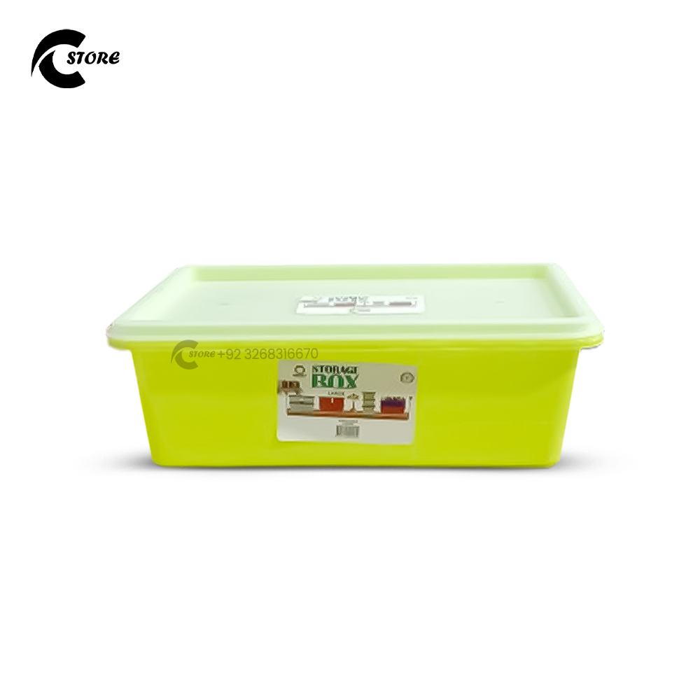 Orient Storage Box Large | Stackable BPA-Free Plastic Storage Organizer With Lockable Lid | Multi-Purpose for Home, Office, Fridge & More