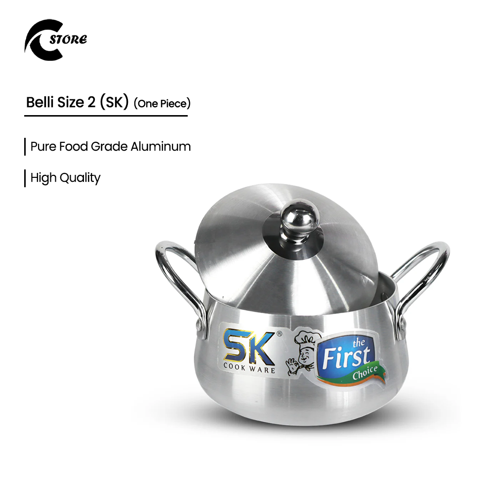 SK Heavy Gauge 3 mm Aluminium Casserole Belli | One Piece | Different Sizes | Durable &amp; Stylish Cookware for Smart Cooking