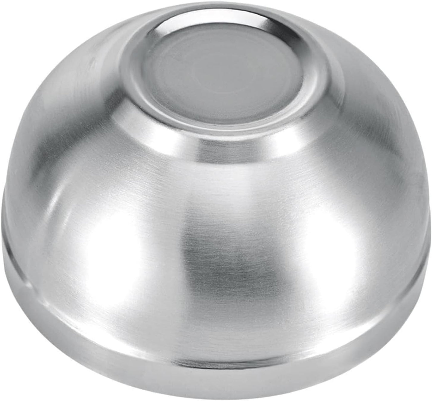 Set of 2 Steel China Large Stainless Steel Bowl | Double Wall & Dishwasher Safe | Ideal for Rice, Soup, Snacks & Meal Prep