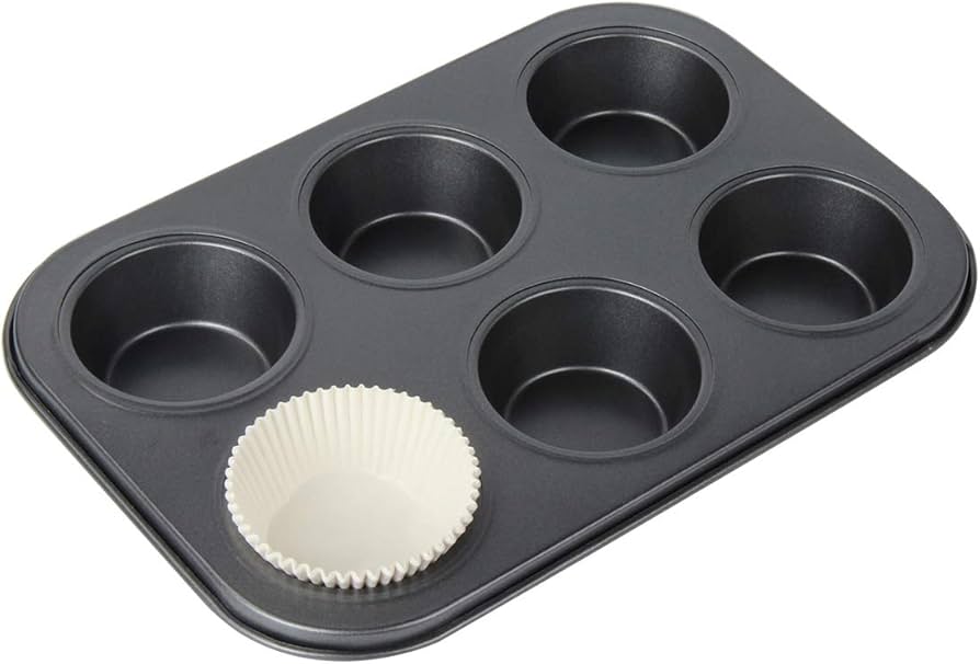6-Cup Non-Stick Muffin &amp; Cupcake Baking Tray | High-Quality Bakeware | Baking Mold &amp; Pan