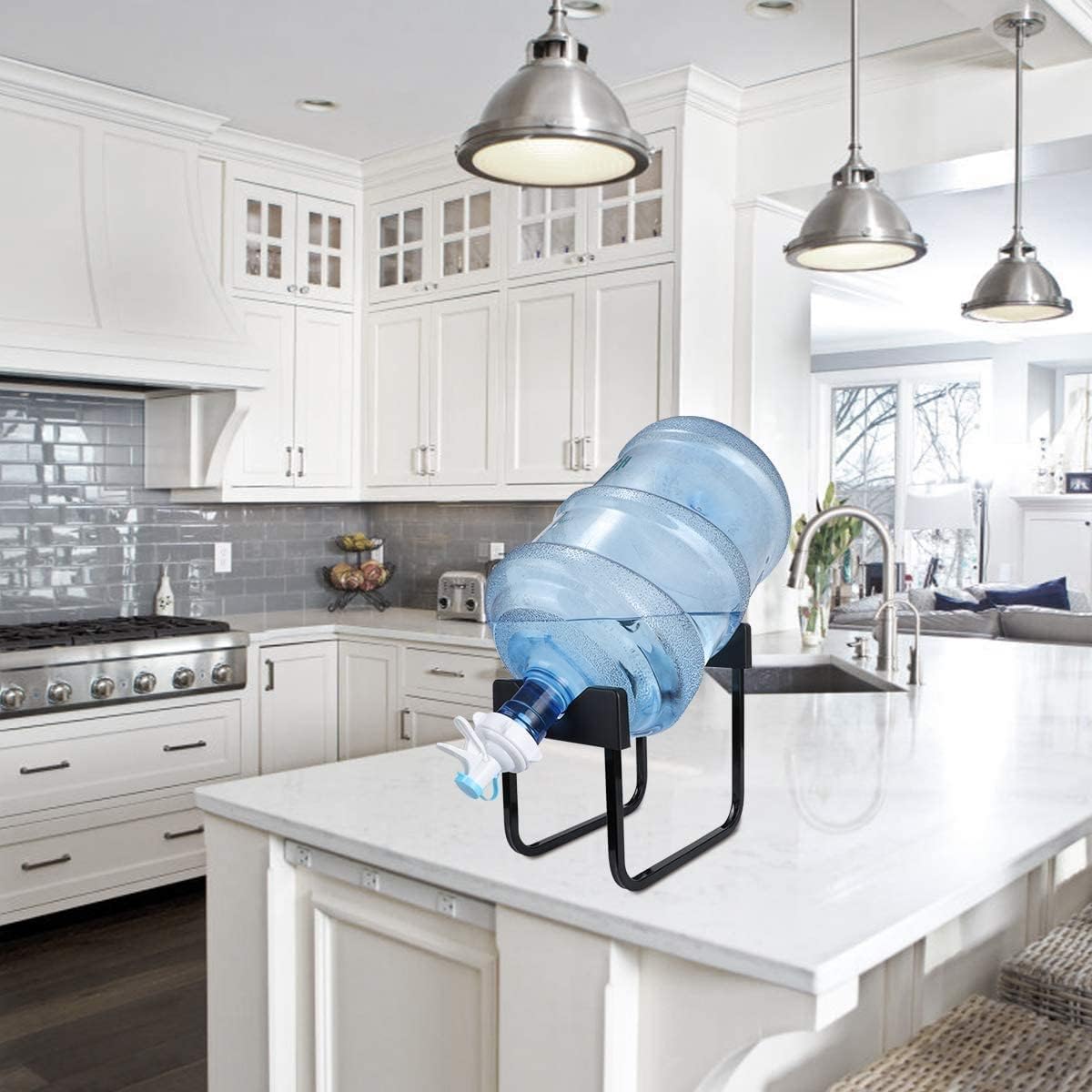 Imperial Water Bottle Stand with Tab | Gallon Water Bottle Holder | Compact and Space Saving | Non-slip Drinking Water Cooler Holder Rack
