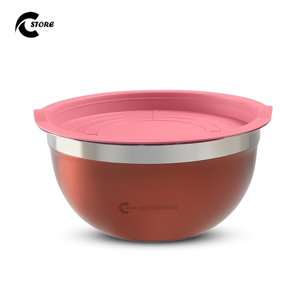 Stainless Steel Salad Bowl | Different Sizes | Colorful, Airtight, Durable &amp; Mirror Finish for Soup, Salad &amp; More