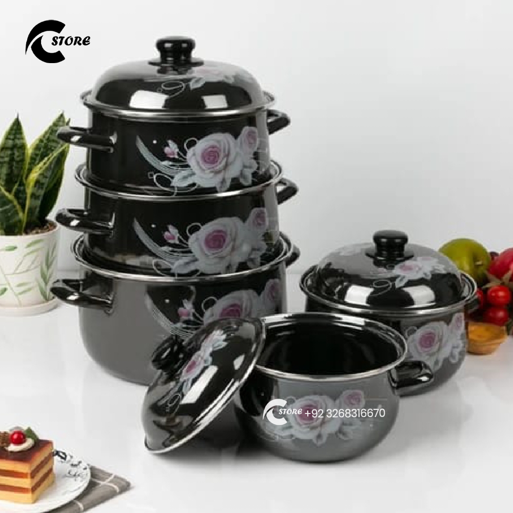 Reona 5-Piece Stainless Steel Serving Bowl Set with Glass Lids | Multi-Size Casserole Cookware for Cooking &amp; Serving