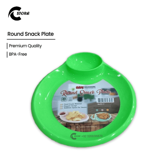 Snack Plate | Unbreakable, BPA-Free, Stackable &amp; Lightweight | Microwave, Freezer &amp; Dishwasher Safe