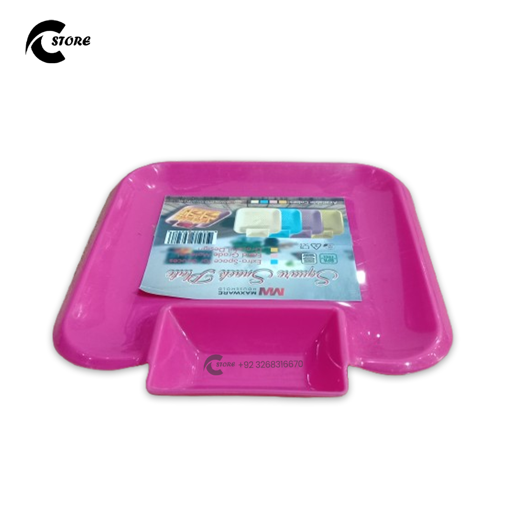 Snack Plate | Unbreakable, BPA-Free, Stackable &amp; Lightweight | Microwave, Freezer &amp; Dishwasher Safe