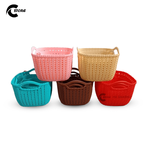 Set of 3 Cherry Baskets | Ideal for Organizing Fruits &amp; Beauty Products | Multipurpose Plastic Storage Organizer for Home &amp; Office