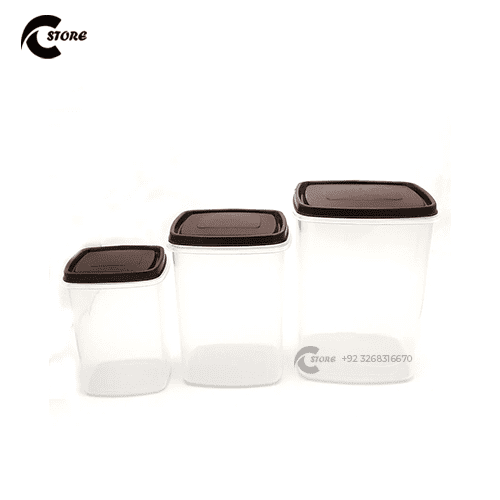 Snack Jar 3 Piece Set | BPA-Free, Airtight &amp; Reusable Storage Containers | Ideal for Home, Kitchen &amp; Shop Use