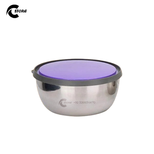 Stainless Steel Color Bowl Set With Airtight Lids | 4-Piece (12cm, 14cm, 16cm, 18cm) | Multipurpose Mixing &amp; Serving Bowls