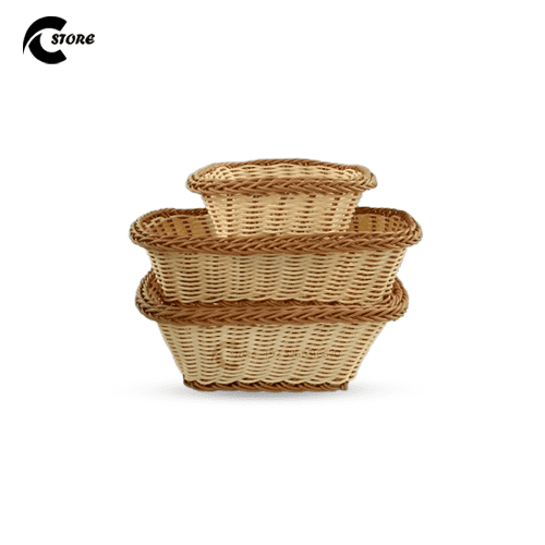 Set of 3 Pieces China Basket | Lightweight Wicker Storage Baskets for Home &amp; Office | Multi-functional Storage Baskets