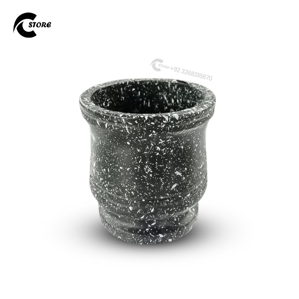 Kondi Danda Black Mortar & Pestle Set | Heavy-Duty Plastic for Grinding Spices & Nuts | Easy to Clean Kitchen Tool