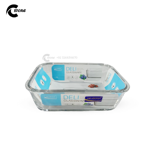 Deli Dish 1.6L | Premium Glass Serving Container for Rice, Curries & Food Storage | Microwave Safe
