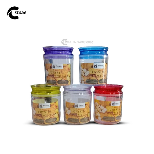 Paragon Crystal Storage Jar 750ml | High-Quality Glass Container With Screw Lid | Food-Grade, Durable, Multipurpose Use