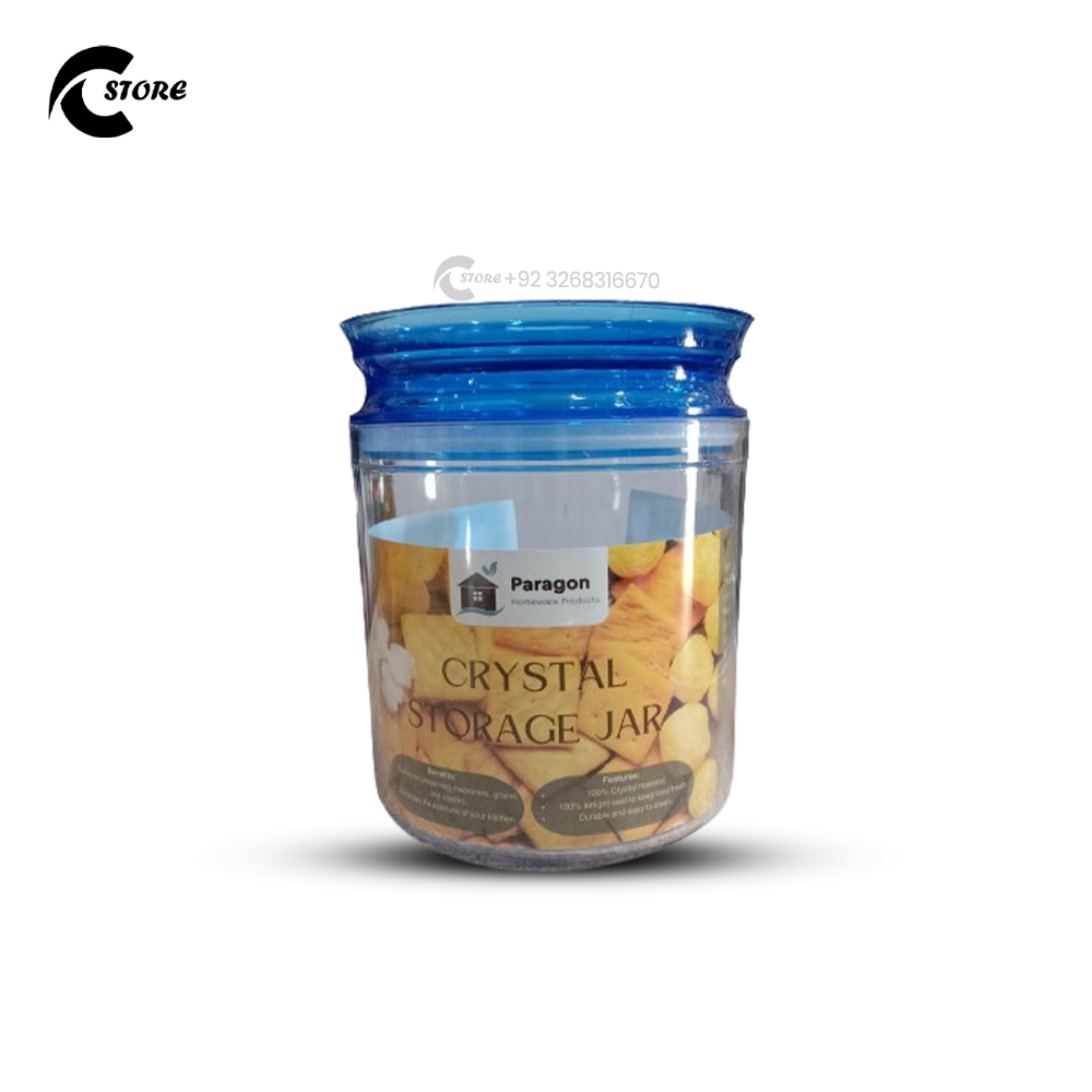 Paragon Crystal Storage Jar 750ml | High-Quality Glass Container With Screw Lid | Food-Grade, Durable, Multipurpose Use