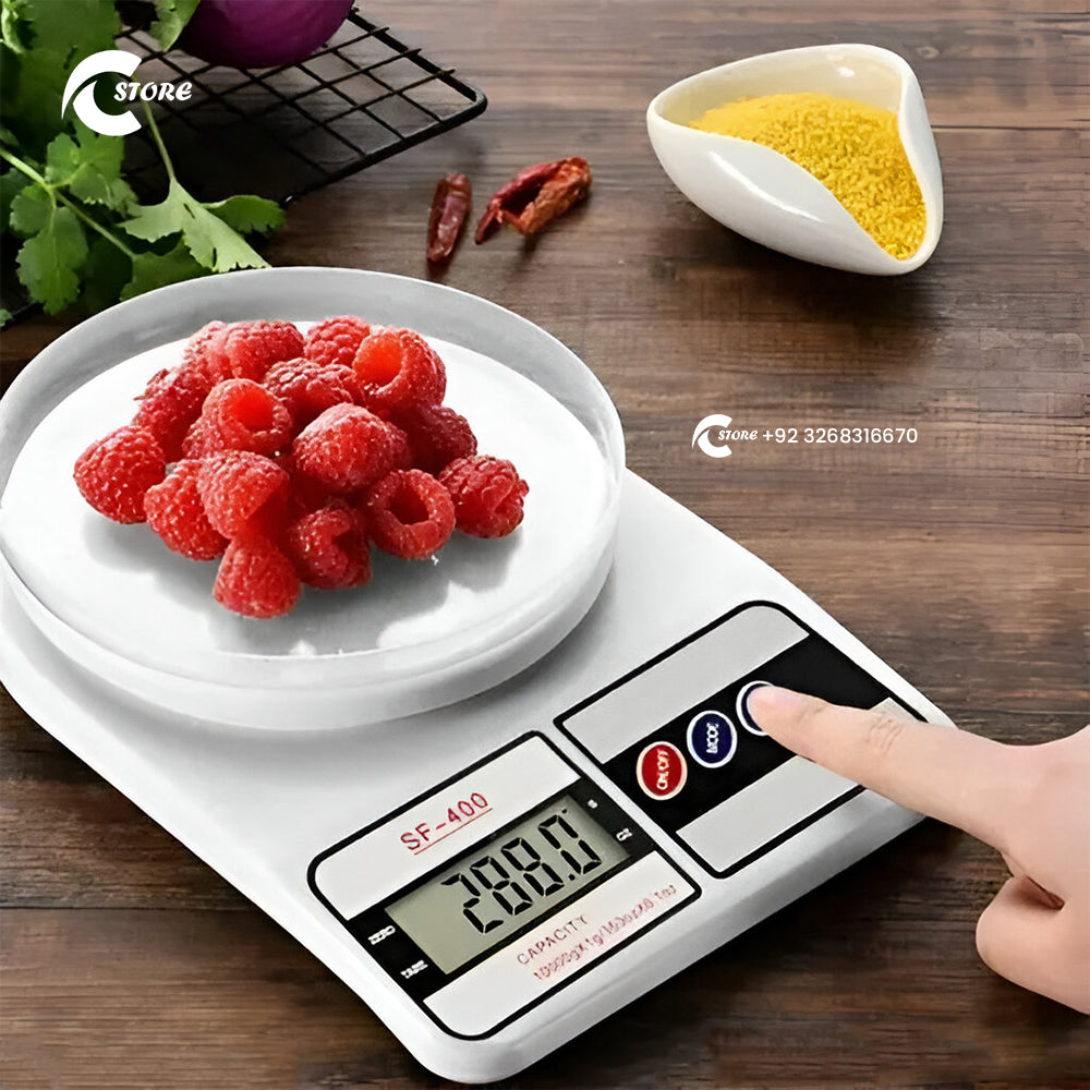 Digital Kitchen Weighing Scale | With the Capacity of 10kg | High Precision Electronic Food Scale with LCD Display for Cooking & Baking