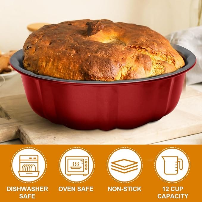 Non Stick Pudding Bundt Jelly Pan | Available in Small &amp; Large Sizes