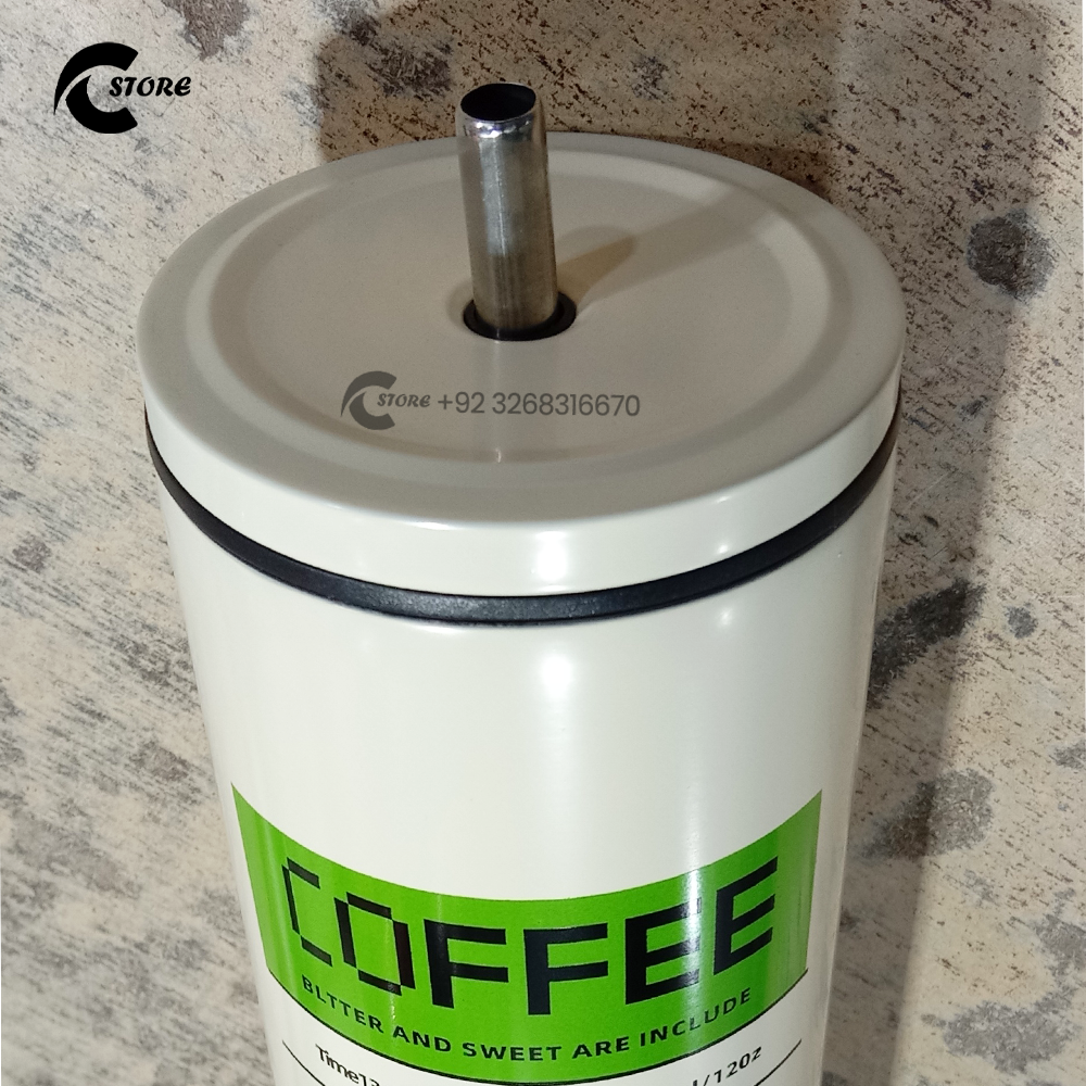 Stainless Steel Coffee Sipper with Straw | 320ml Double Wall Vacuum Insulated Leak-Proof Travel Mug