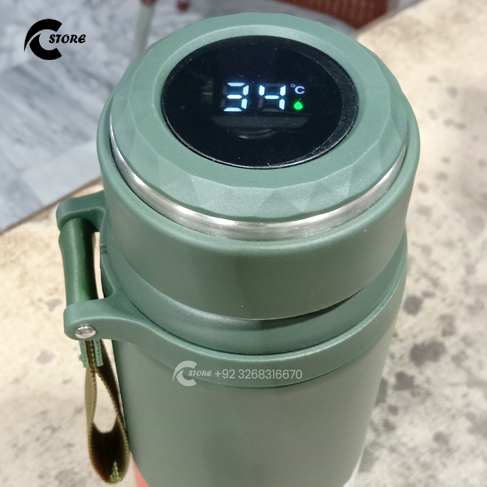 1000ml Smart Temperature Water Bottle | LED Touch Display | Stainless Steel Vacuum Flask for Hot & Cold Drinks