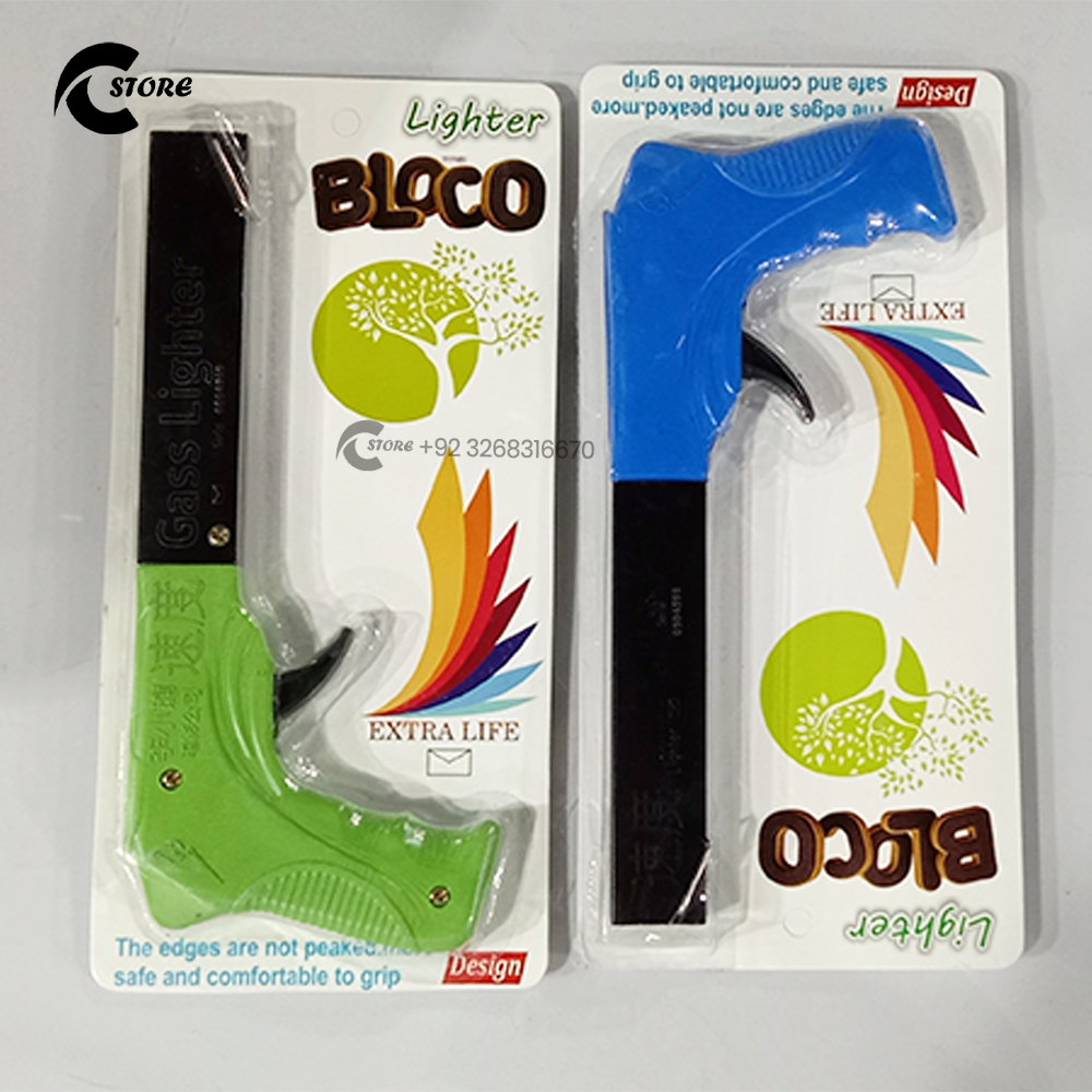 Bloco Gun Gas Stove Lighter | Long Handle Refillable Kitchen Lighter for Stove, BBQ & Candles