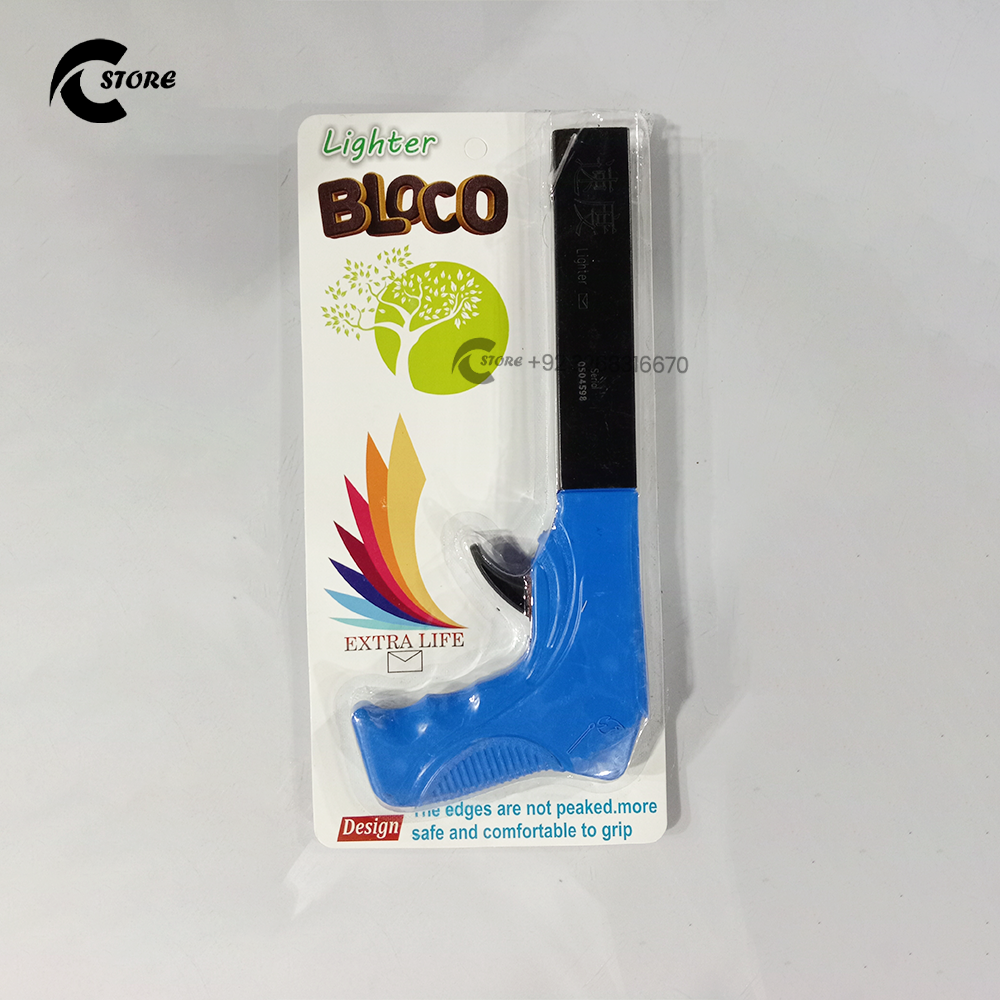 Bloco Gun Gas Stove Lighter | Long Handle Refillable Kitchen Lighter for Stove, BBQ & Candles