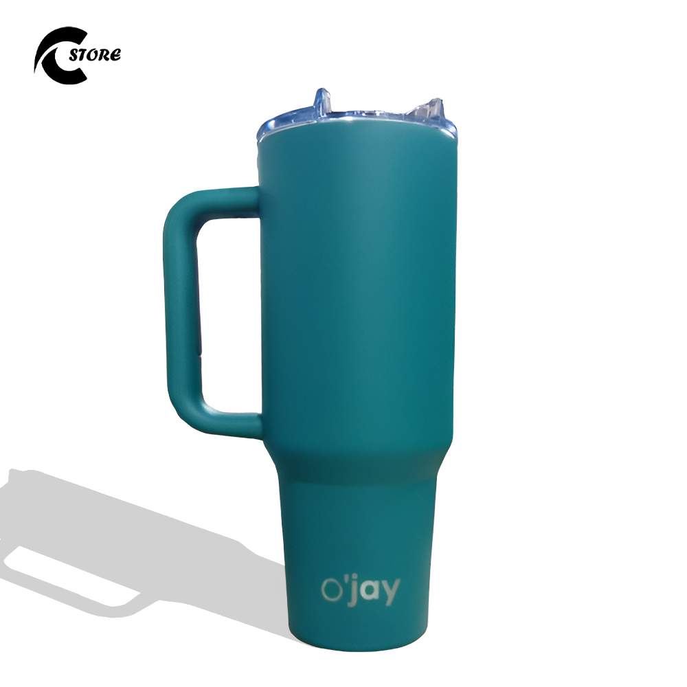 Stanley Style 40oz Stainless Steel Tumbler | Double-Wall Vacuum Insulated Travel Mug with Straw Lid for Coffee, Tea & Smoothies