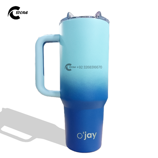 40 oz Stanley Style Tumbler | Stainless Steel Travel Cup With Straw & Handle | Leak-Proof Vacuum Insulated Mug
