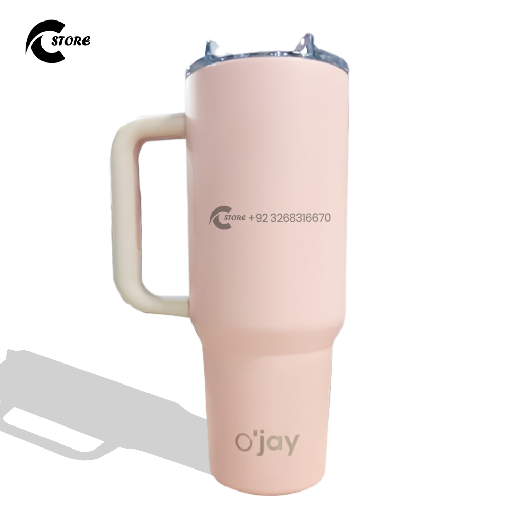 40 oz Stanley Style Tumbler | Stainless Steel Travel Cup With Straw & Handle | Leak-Proof Vacuum Insulated Mug
