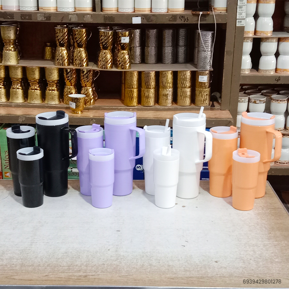 3 Pcs Tumbler Set With Straw | Premium BPA Free Plastic Tumblers | Ideal for Home, Office, Gym and Picnics