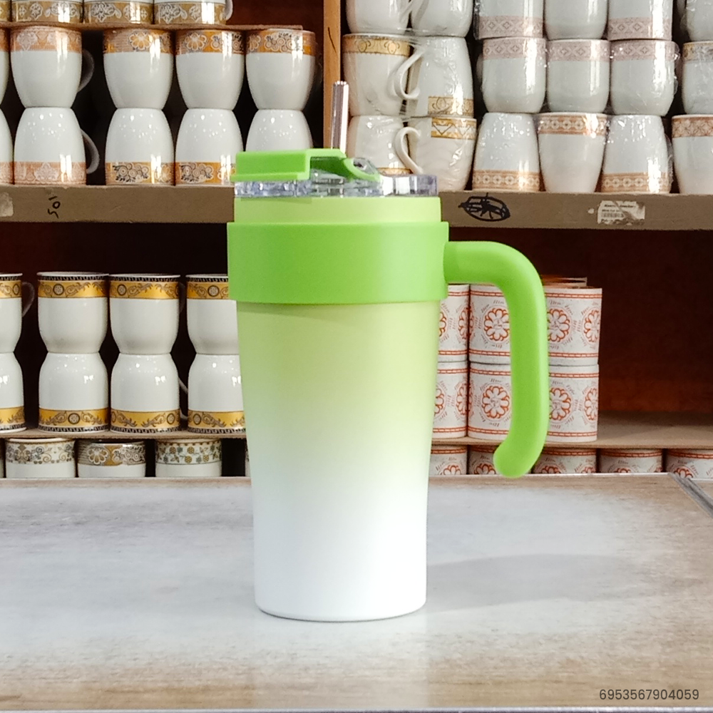 30oz Stainless Steel Travel Tumbler with Handle & Straw | Vacuum Insulated, Leak-Proof, Large Capacity Cup for Hot & Cold Drinks