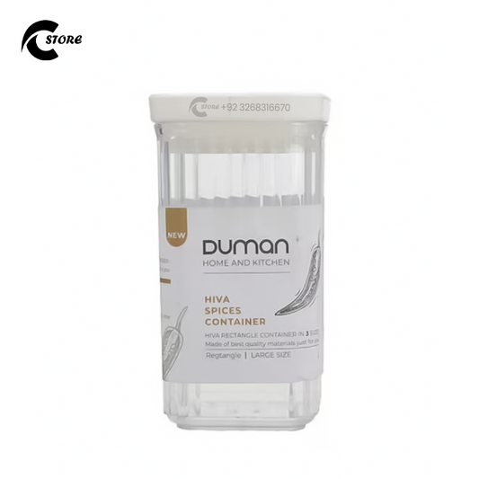 Duman AirLock Jar | Available in Three Sizes | Transparent Stackable Spice & Dry Food Storage Container With Silicone Seal