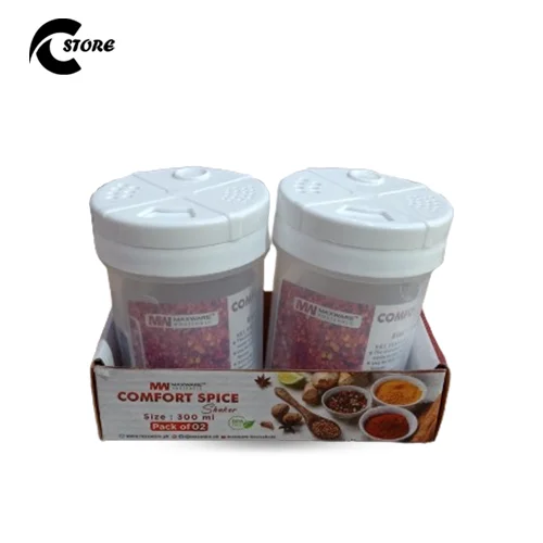Set of 2 Comfort Spice Shaker | With the Capacity of 300ml | Ergonomic, Durable, and Stylish Spice Dispenser for Kitchen and Dining