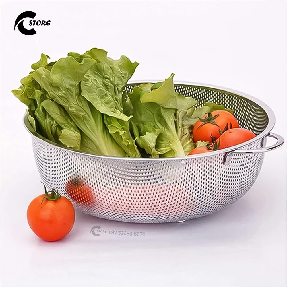 Sheraz Channa Multipurpose Kitchen Tool | Available in Different Sizes | Stainless Steel Fruit Basket, Vegetable Basket &amp; Washer