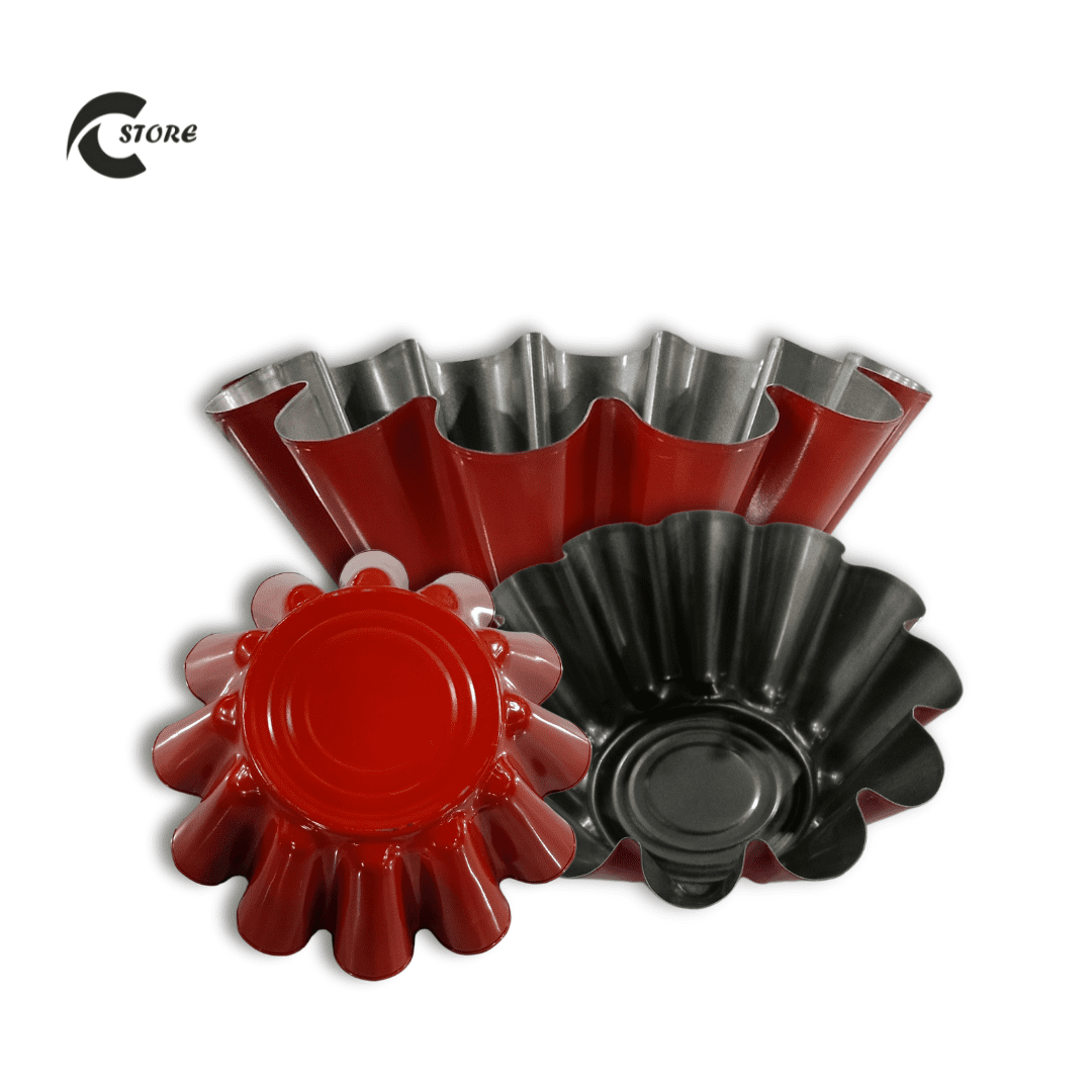 1 Piece Flower Shape Fluted Jelly &amp; Baking Mould |  Non-stick Red Cake Mould | Non Stick Cake Mould | Available in Medium &amp; Large Sizes