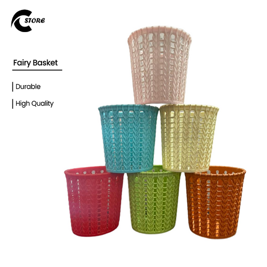 Fairy Basket | Miniature Plastic Decorative Basket for Fairy Gardens | For Gifts &amp; Room Décor