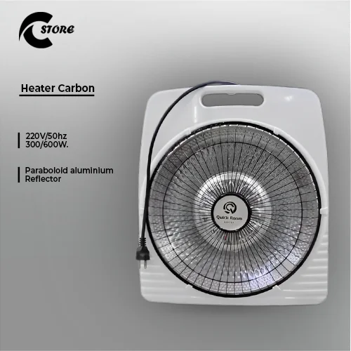 Energy-Efficient Carbon Heater With Adjustable Heat Settings | 300/600W | Instant Heating and Wide-Angle Oscillation